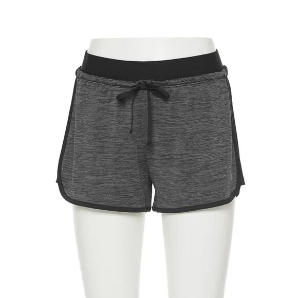 Women's Tek Gear Running Exercise Shorts Gray Black XXL - Picture 1 of 5